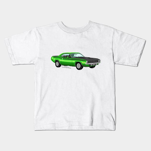 Classic Muscle Car Garage Racing Hot Rod Novelty Gift Kids T-Shirt by Airbrush World